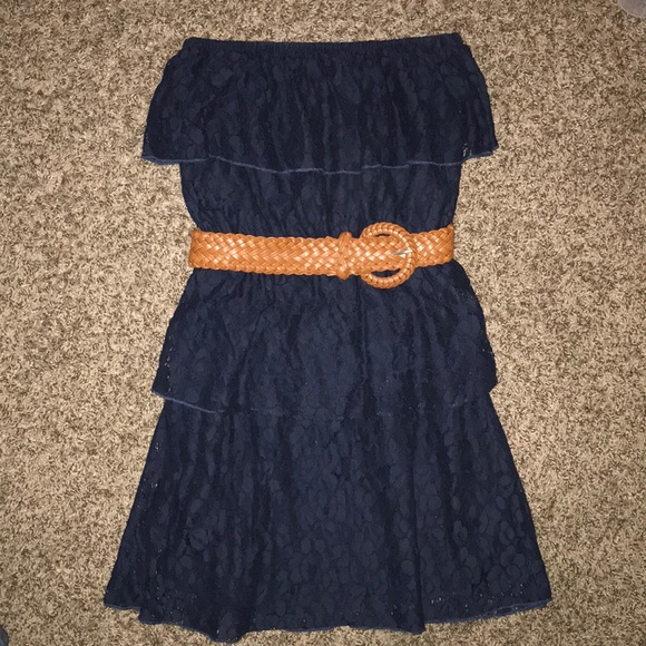 RUE 21 LACE DRESS WITH BELT - Picture 1 of 2